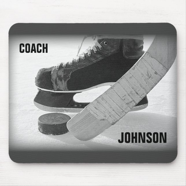 Alfombrilla De Ratón Entrenador de hockey sobre hielo gracias (Frente)