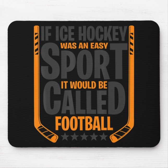 Alfombrilla De Ratón entrenador de hockey sobre hielo hockey sobre hiel (Frente)