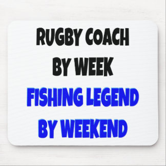 Alfombrilla De Ratón Entrenador de rugby de leyenda de pesca