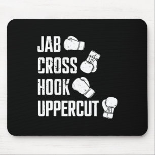 Alfombrilla De Ratón Entrenamiento de boxeo de Jab Cross Hook Uppercut 