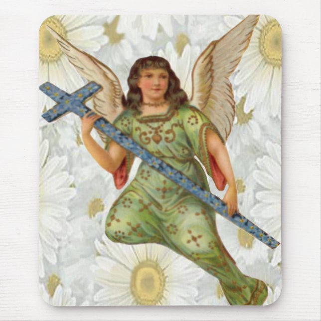 Alfombrilla De Ratón Enviando mensaje Angel Mouse Pad (Frente)