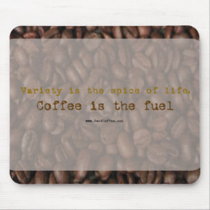 Alfombrilla De Ratón Enviar eslogan del café - mousepad