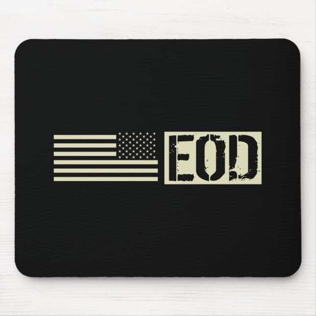 Alfombrilla De Ratón EOD - Bandera negra (Frente)