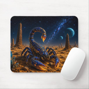 Alfombrilla De Ratón Epic Blue & Gold Alien Scorpion Mouse Pad