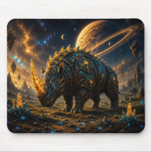 Alfombrilla De Ratón Epic Blue & Gold Armored Space Rhino Mouse Pad