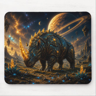 Alfombrilla De Ratón Epic Blue & Gold Armored Space Rhino Mouse Pad