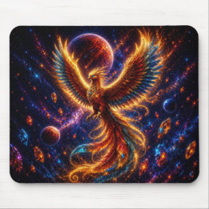 Alfombrilla De Ratón Epic Blue & Gold Celestial Phoenix Mouse Pad