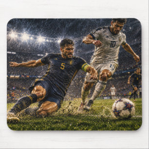 Alfombrilla De Ratón Epic Soccer Duel – Intense Football Match in the R