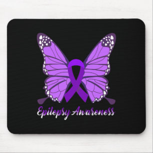 Alfombrilla De Ratón Epilepsia Awareness Butfly Púrpura Cinta Epileps