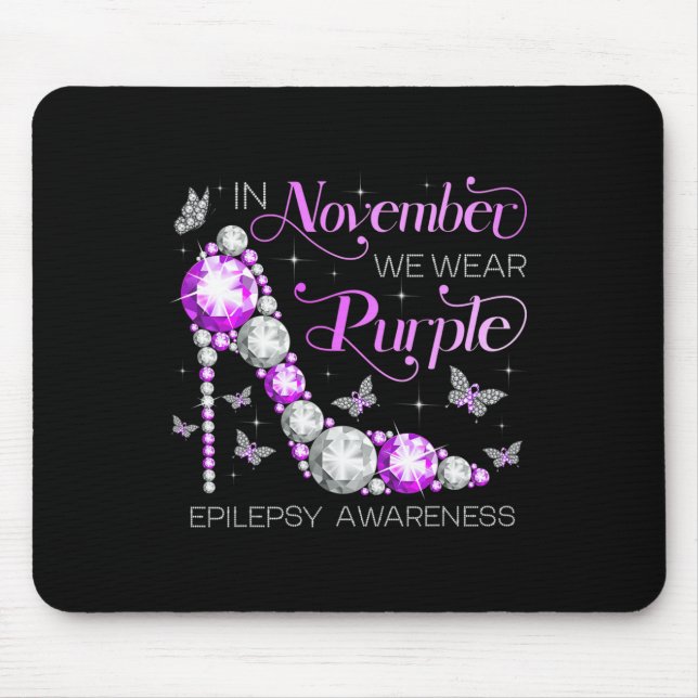 Alfombrilla De Ratón Epilepsia Awareness En Noviembre Usamos Morado But (Frente)