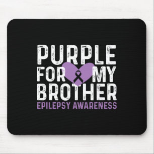 Alfombrilla De Ratón Epilepsia Awareness Purple For My Brother Ribbon