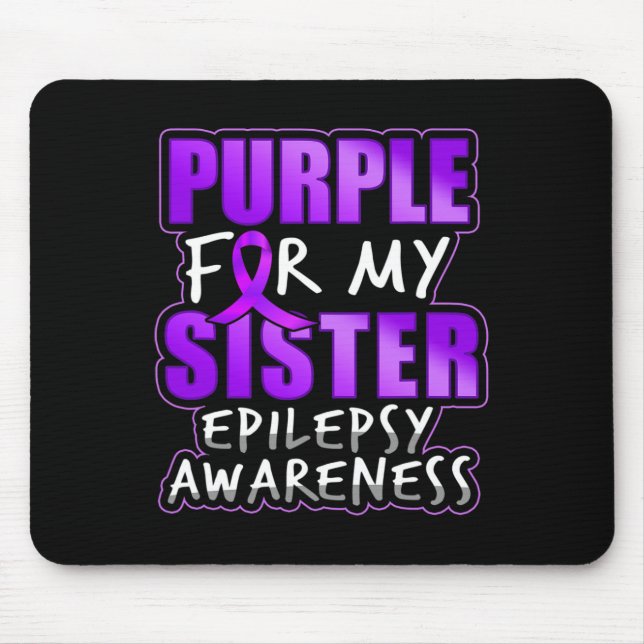 Alfombrilla De Ratón Epilepsia Awareness Purple For My Herster Ribbon (Frente)