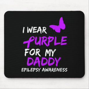 Alfombrilla De Ratón Epilepsia Awareness Que Uso Púrpura Para Mi Papi R