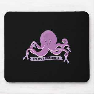 Alfombrilla De Ratón Epilepsia Awareness Ribbon Octopus