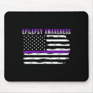 Alfombrilla De Ratón Epilepsia Awareness Usa Flag American Epilepsy Sup