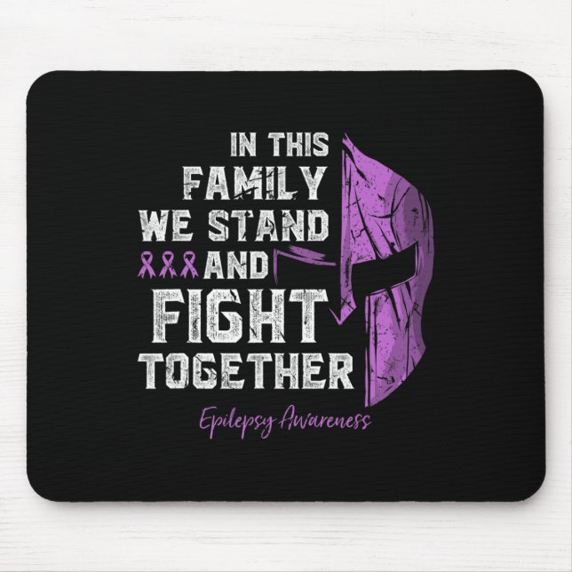 Alfombrilla De Ratón Epilepsia Familia Apoyo Conciencia Guerrero Espart (Frente)