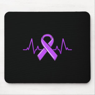 Alfombrilla De Ratón Epilepsia Heartbeat Tea Moms Purple Ribbon Awarene