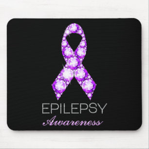 Alfombrilla De Ratón Epilepsia Sensibilización Conciencia Cinta Púrpura
