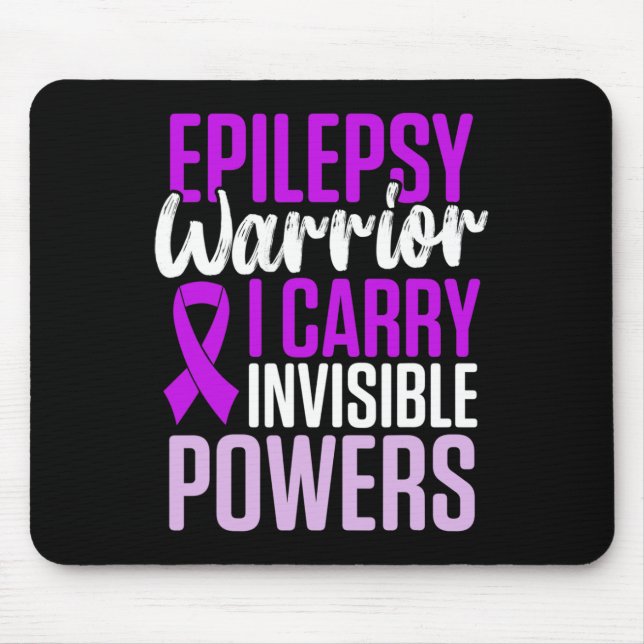 Alfombrilla De Ratón Epilepsy Awareness Epileptic Warrior Survivor 27  (Frente)