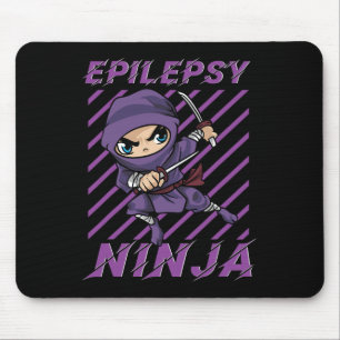 Alfombrilla De Ratón Epilepsy Ninja Purple Ribbon Convulsiones de Conci