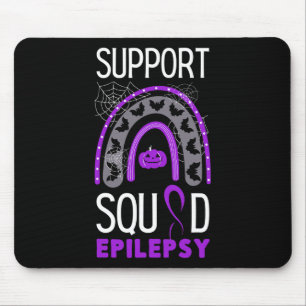 Alfombrilla De Ratón Epilepsy Purple Awareness Ribbon Squad Halloween H
