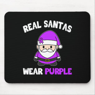 Alfombrilla De Ratón Epilepsy Real Santas Usa Apoyo A La Conciencia Púr