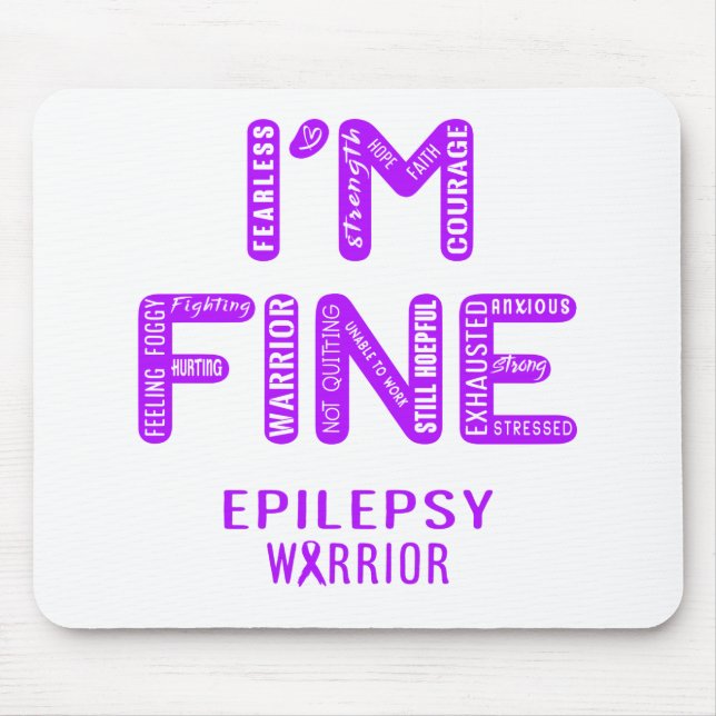 Alfombrilla De Ratón Epilepsy Warrior - ESTOY BIEN (Frente)