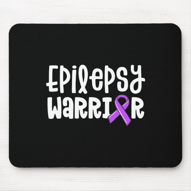 Alfombrilla De Ratón Epilepsy Warrior Kids Purple Ribbon Awareness WWom (Frente)
