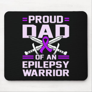 Alfombrilla De Ratón Epilepsy Warrior Purple Ribbon Awareness Mes Gra