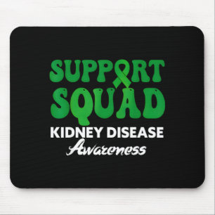 Alfombrilla De Ratón Equipo de apoyo conciencia enfermedad renal lazo v