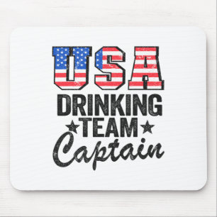 Alfombrilla De Ratón Equipo De Bebidas De Estados Unidos Capitán Bander