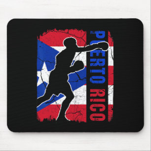 Alfombrilla De Ratón Equipo de boxeo puertorriqueño Bandera boxeo G