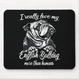 Alfombrilla De Ratón Equipo de bulldog Amo Mi Bulldog Inglés