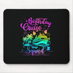 Alfombrilla De Ratón Equipo de crucero de cumpleaños coincidente viaje