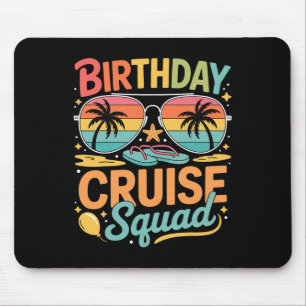 Alfombrilla De Ratón Equipo de crucero de cumpleaños Reunión de vacacio