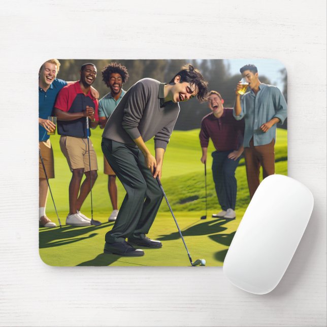 Alfombrilla De Ratón Equipo de Golf Feliz (Con ratón)