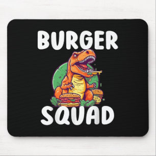 Alfombrilla De Ratón Equipo de Hamburguesa de Dinosaurio T-Rex Amantes