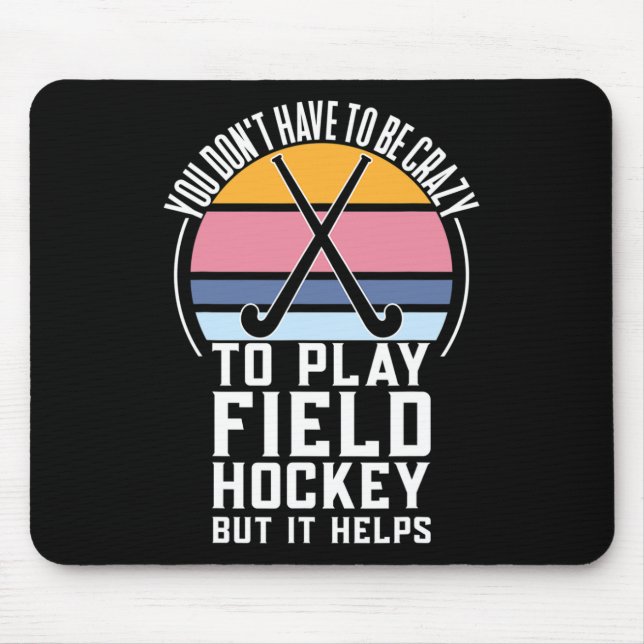 Alfombrilla De Ratón Equipo de hockey sobre hierba divertida cita para  (Frente)