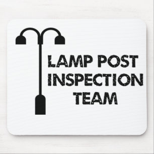 Alfombrilla De Ratón Equipo de inspección del poste de la lámpara