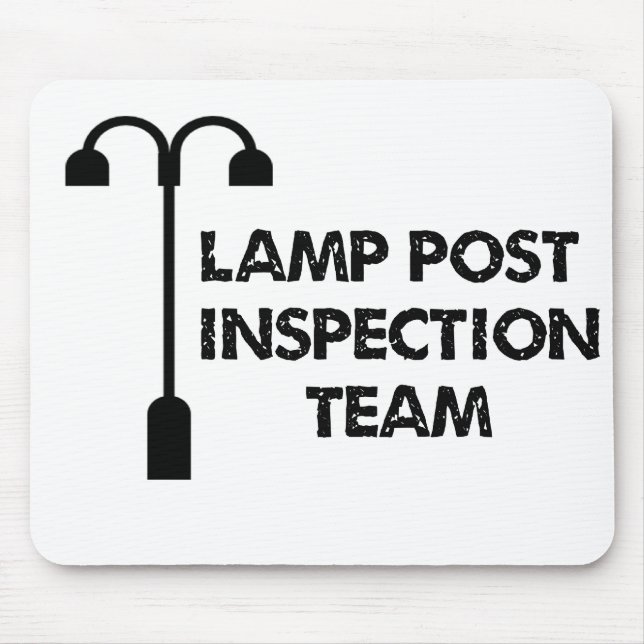 Alfombrilla De Ratón Equipo de inspección del poste de la lámpara (Frente)