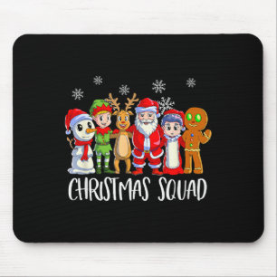 Alfombrilla De Ratón Equipo de Navidad Familiar de Santa Claus Reno Cie