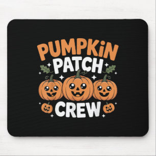 Alfombrilla De Ratón Equipo de Parche de Calabaza Familiar Otoño