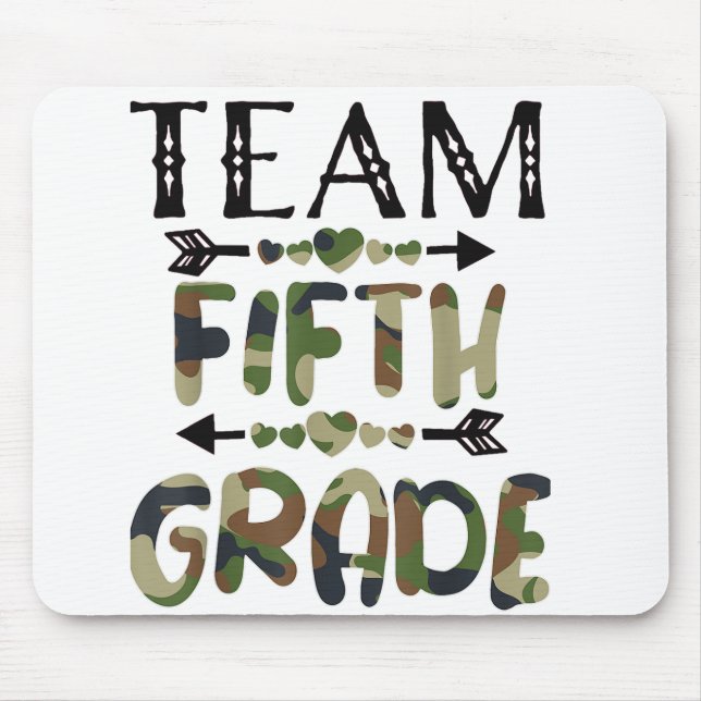 Alfombrilla De Ratón Equipo De Quinto Grado De Vuelta Al Día Escolar Ma (Frente)