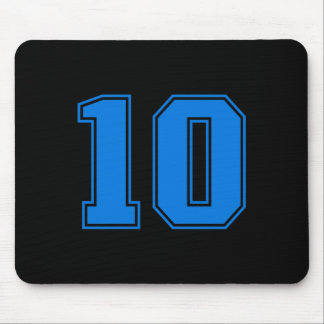 Alfombrilla De Ratón Equipo deportivo azul uni número #10 premium tri-b