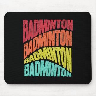 Alfombrilla De Ratón Equipo deportivo Retro Groovy Vibe Badminton