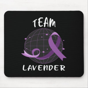 Alfombrilla De Ratón Equipo Lavanda para la Conciencia del Cáncer Día M