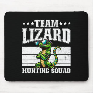 Alfombrilla De Ratón Equipo Lizard Caza Squad Funny Retro Gecko Lizard