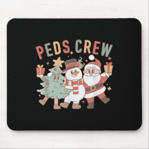 Alfombrilla De Ratón Equipo Retro Peds Navidad Enfermera Pediátrica Enf