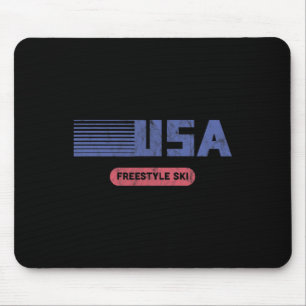 Alfombrilla De Ratón Equipo Retro Usa Esquí Americano Freestyle Ski Vin