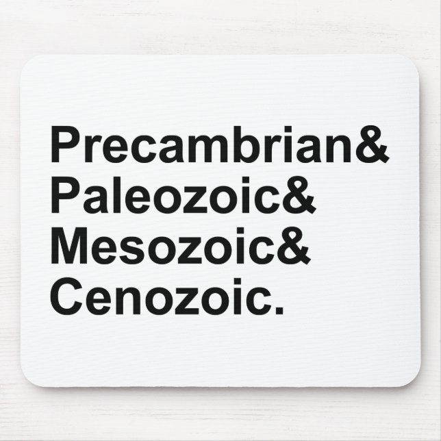 Alfombrilla De Ratón Eras terrestres precambrias paleozoicas mesozoicas (Frente)